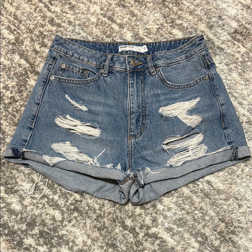 Women's Garage Denim Mom Shorts
